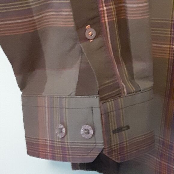 Cinch Adult Mens Size M Medium Plaid Long Sleeve Button Up Shirt - Picture 6 of 9